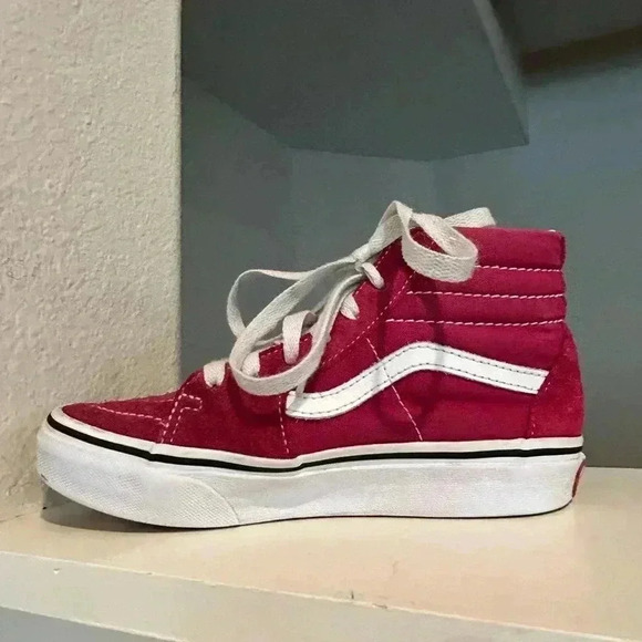 Vans SK8-Hi Top Sz: 1.5Y Youth 751505 Burgundy Maroon Kids Unisex - Picture 3 of 9